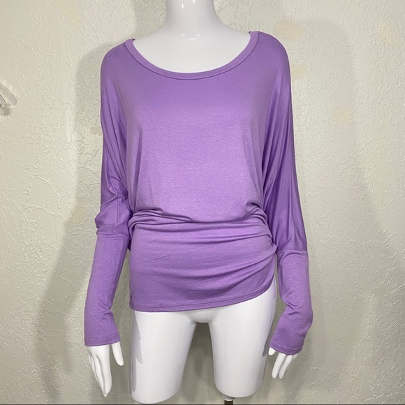 MOA USA Tops - Long Sleeve Dolman Top Blouse Lavender Purple